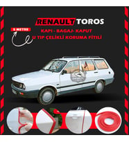 Renault Toros Oto Araç Kapı Koruma Fitili 5metre Parlak Kırmızı Renk