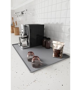Gri 39x58 cm Silikon Kahve Makinesi Matı Tezgah Pedi Bulaşık Altlığı cin962