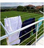 Pakas Balkon Çamaşır Kurutma Askısı Yuvarlak Küpeşte Pks 01 (Gümüş)