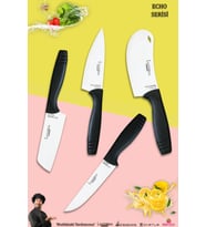Eco Serisi Mutfak Bıçak Seti Et Ekmek Sebze Salata Pizza Börek Şef Bıçağı 4 Lü Set ( Mft-8654)