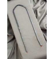 Hematit Doğal Taş Parlak Füme Yassı Kare Kesim 4x4mm Dizi [AA]