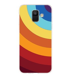 Samsung Galaxy A6 (2018)  Kapak Renk Cümbüşü Tasarımlı Şeffaf Silikon Kılıf