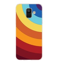 Samsung Galaxy A6 (2018)  Kapak Renk Cümbüşü Tasarımlı Şeffaf Silikon Kılıf