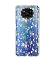 Poco X3 Pro Uyumlu Çiçek Desenli Şeffaf Telefon Kılıfı