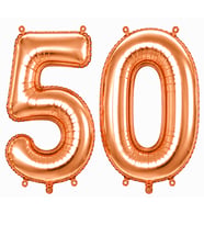 50 Rakam Folyo Balon Rose Gold Rengi (100 cm)