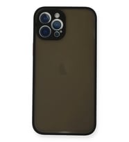 iPhone 12 Pro Kılıf Montreal Silikon Kapak - Siyah