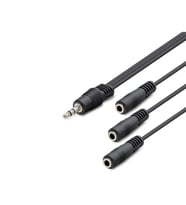 3.5 Mm To 3*3.5 Mm F Kablo 2Lıne 30Cm Siyah HDX1023 (Standart)