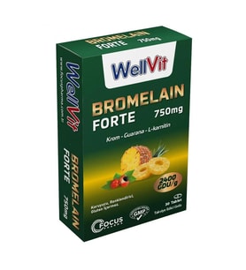 WellVit Bromelain Forte 30 Tablet (Renksiz)