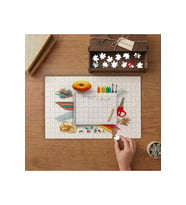 Ders Gereçleri- Okul Malzemeleri Tasarımı 240 parça Ahşap Puzzle Ahşap Kutuda MP00451