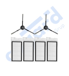 Roidmi Eve - Eve Plus Uyumlu 2 Yan Fırça 4 Filtre PKT-iasgf0000669