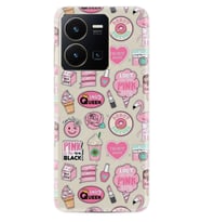 Vivo Y36 Kılıf Resimli Desenli Baskılı Silikon Donut Flamingo 1415