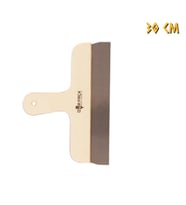 İzmir Fırça Ahşap Eğri Saplı Çelik Spatula - 30 cm.
