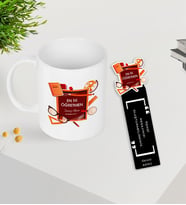 BK Gift Kişiye Özel İsimli Öğretmenler Günü Tasarımlı Kupa Bardak ve Ahşap Kitap Ayracı Hediye Seti -11, Öğretmene Hediye, Öğretmenler Günü