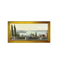 Manzara Temalı Kanvas Tablo 50 x 70 cm Gold Çerçeve