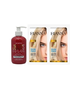 Jeans Color Saç Boyası Pamuk Şekeri Pembe 250 ml + Bianna Açıcı 2 Paket