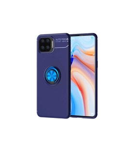 Oppo Reno 4 Lite Uyumlu Kılıf Zore Ravel Silikon Kapak (Mavi)