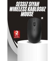 Ergonomik Tasarım Kablosuz Siyah Mouse Hassas Uzun Ömürlü