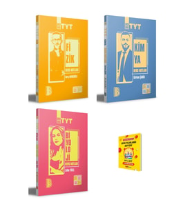 TYT Fizik Kimya ve Biyoloji Ders Notları 3lü Set