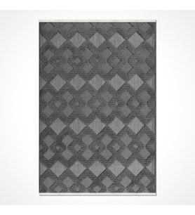 Makine Kaymaz Yıkanabilir Antrasit Dokulu Triko Salon Halısı Mutfak Halısı Koridor Halısı Yolluk PL04K