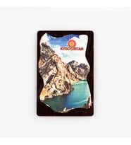 Kırgızistan Temalı Deri Magnet Ahşap Tabaka (Karışık)