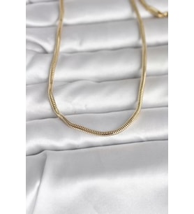 CM 14K Gold Renk Yılan Zincir Model 60 cm Kadın Kolye - TJ-BKO10995