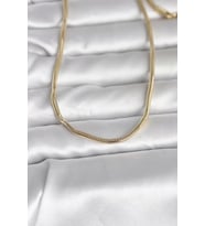 CM 14K Gold Renk Yılan Zincir Model 60 cm Kadın Kolye - TJ-BKO10995