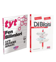 Ders Koçu TYT Fen Bilimleri 12 li Deneme ve AKM Dil Bilgisi Soru Bankası Seti 2 Kitap