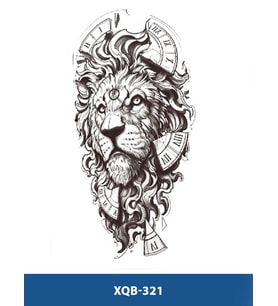 XQB-321 ORTA BOY ASLAN DESEN GEÇİCİ DÖVME-TATTO