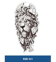 XQB-321 ORTA BOY ASLAN DESEN GEÇİCİ DÖVME-TATTO