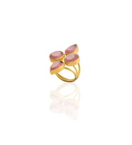 Kadir Jewellery 22 Ayar Altın Kaplama Zirkon Taşlı Kadın Vintage Yüzük