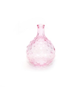 Pembe Bubble Cam Vazo (15 cm)