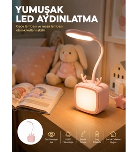 Kablosuz Led Masa Ve Gece Lambası Dekoratif Şarjlı Tasarım