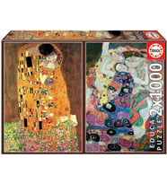 Educa 2x1000 Parça Gustav Klimt Bakire ve Öpücük Puzzle