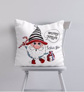 BK Gift Kişiye Özel Yılbaşı Mutlu Yıllar Tasarımlı Yastık-12