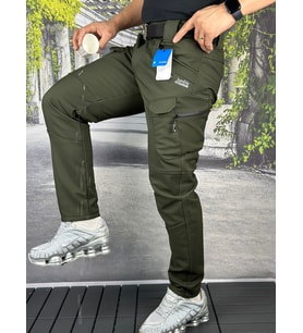 Taktikal outdoor kargocep içipolarlı 7cepli softjel sıvı ve rüzgar geçirmez kışlıkcargoceppantolon (Haki)