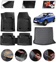 Dacia Sandero 2008-2021 Uyumlu Paspas Araca Özel Bagaj Havuzu MBS Siyah