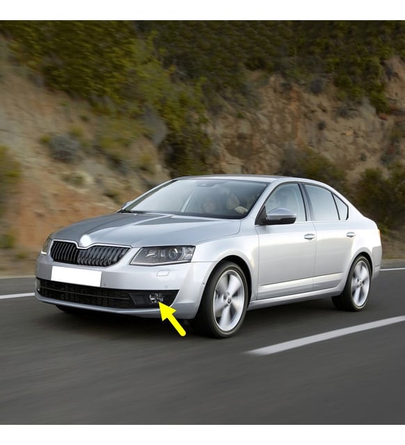 Skoda Octavia A7 2013-2017 Ön Sol Sis Farı İçi Siyah 5E0941701E