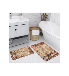 Eliana Home Baskılı 2'li Banyo Paspas Takımı RVG5168