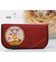 Cin Ayse Figürlü Büyük Cüzdan Etnik Bohem Retro Vintage Style - BORDO