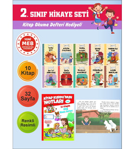 2.Sınıflar İçin Okumayı Sevdiren 10 lu Hikaye Seti 2 (Kitap Okuma Defteri Hediyeli)