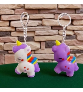 2 ADET UNICORN ANAHTARLIK RENKLİ SEVİMLİ UNICORN SUKUŞİ