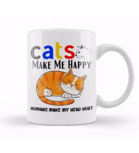 Cat Lover Gifts For   Funny Cat Lover Gifts For   Men Kids Kupa Bardak Porselen