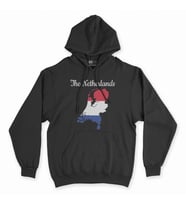 Hollanda Haritalı ve Bayraklı Siyah Kapşonlu Sweatshirt Hoddie