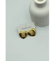 Çelik Gold Taşlı Kalp Kolye - 25-clk44