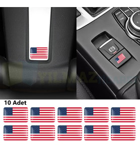 Ford Chevrolet Jeep Direksiyon Jant Vites Torpido Ayna Damla Silikon Etiket Oto Sticker 18x11mm