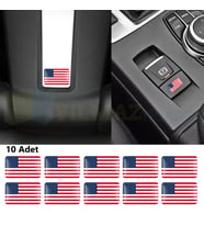Ford Chevrolet Jeep Direksiyon Jant Vites Torpido Ayna Damla Silikon Etiket Oto Sticker 18x11mm