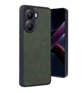 Poco X7 Kılıf Aras Deri Kapak - Koyu Yeşil