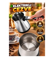 Paslanmaz Çelik 6 Fincan Kapasiteli Elektrikli Türk Kahvesi Makinesi Cezve