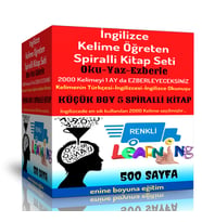İngilizce Kelime Öğreten Kitap Seti  (Küçük BOY 5 Spiralli Kitap)