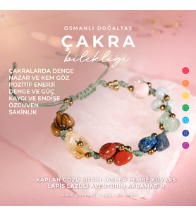 Çakra Bileklik BL-1293 Akuamarin, Jasper, Kaplan Gözü, Lapis, Pembe Kuvars, Sitrin